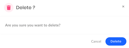 dialog for deletion
